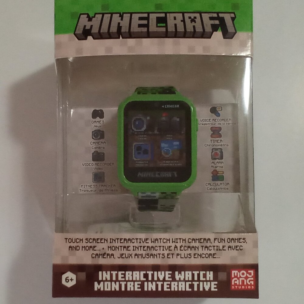 MINECRAFT INTERACTIVE SMART WATCH FOR CHILDREN 6 AND UP UNISEX MODEL # MIN4154